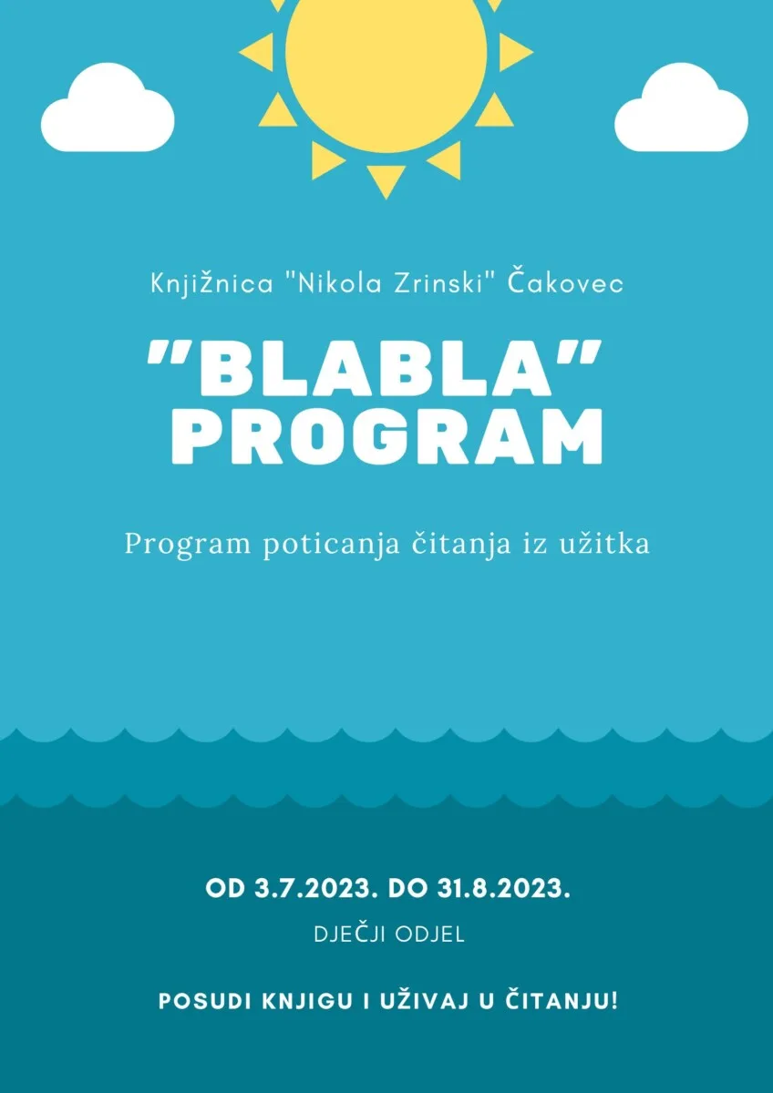 Program poticanja čitanja iz užitka “Blabla – čitanje je cool”