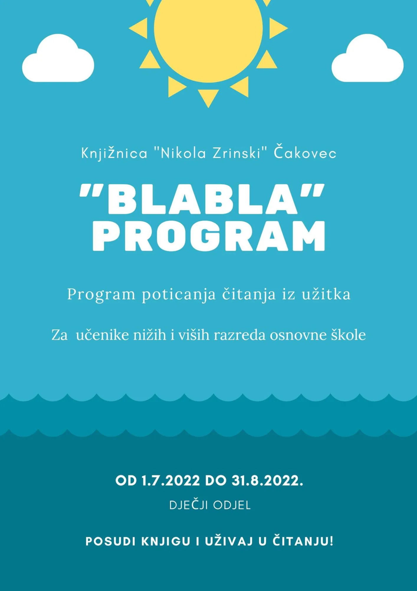 Program poticanja čitanja iz užitka “Blabla – čitanje je cool”