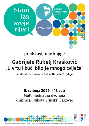 Predstavljanje knjige “U kući i vrtu bilo je mnogo cvijeća” Gabrijele Rukelj Kraškovič