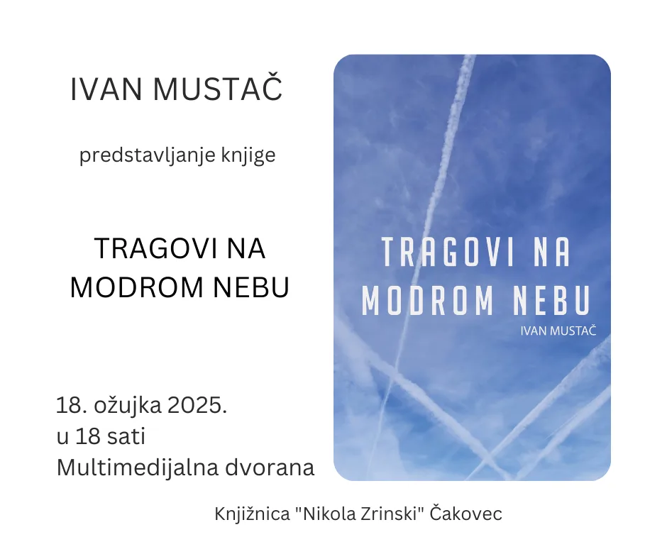 Predstavljanje knjige “Tragovi na modrom nebu” autora Ivana Mustača