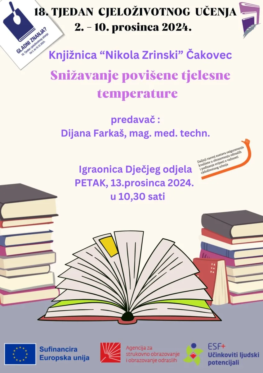“Mame i bebe u knjižnici” – predavanje: Snižavanje povišene temperature kod djece