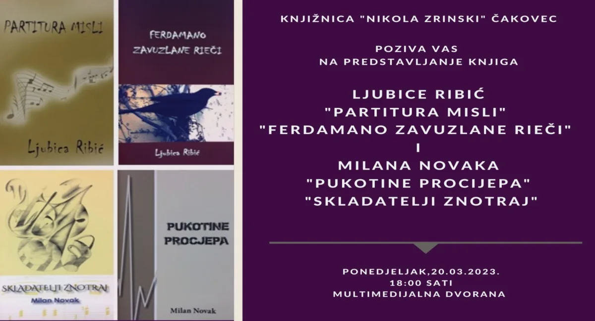 Večer poezije uz Milana Novaka i Ljubicu Ribić