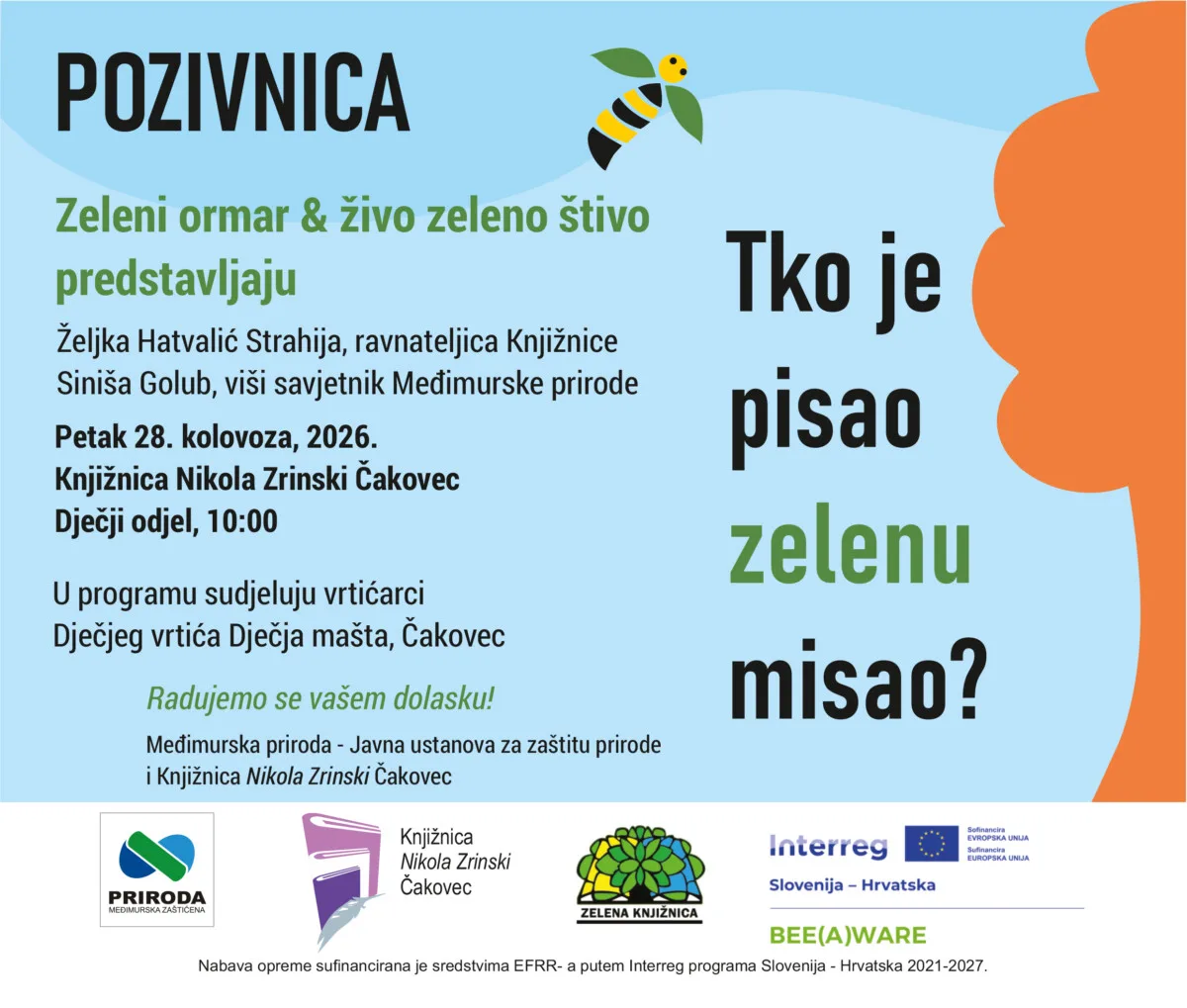 Otvorenje Zelenog ormara na Dječjem odjelu Knjižnice “Nikola Zrinski” Čakovec