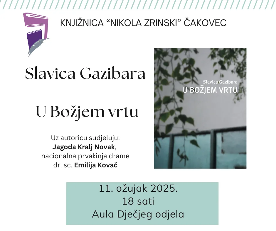 Predstavljanje knjige U Božjem vrtu Slavice Gazibara