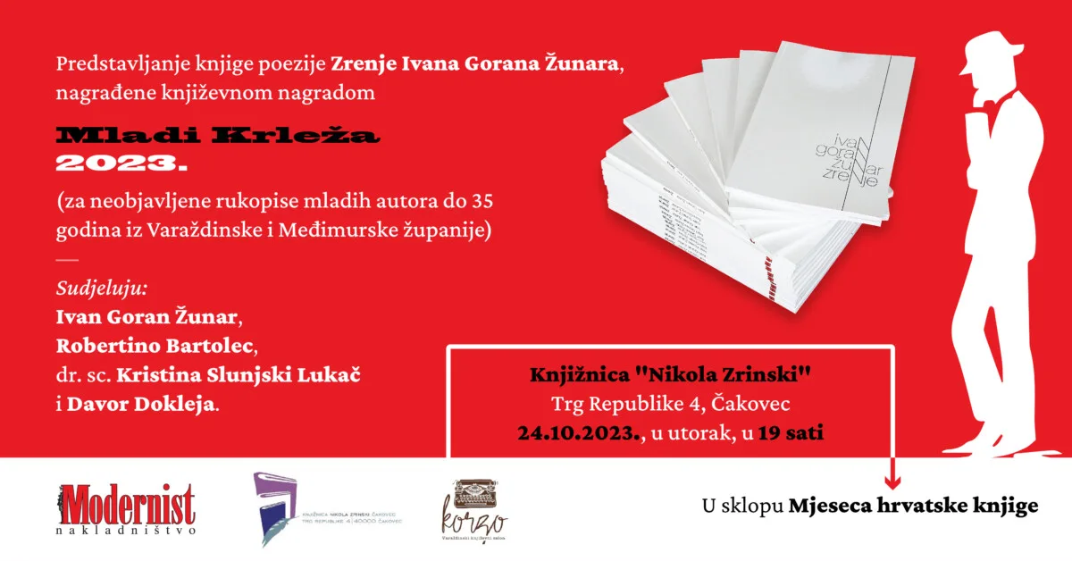 Predstavljanje zbirke poezije “Zrenje” Ivana Gorana Žunara