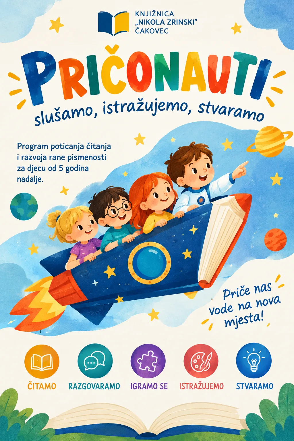 Pričonauti: slušamo, istražujemo, stvaramo – novi program za najmlađe čitatelje