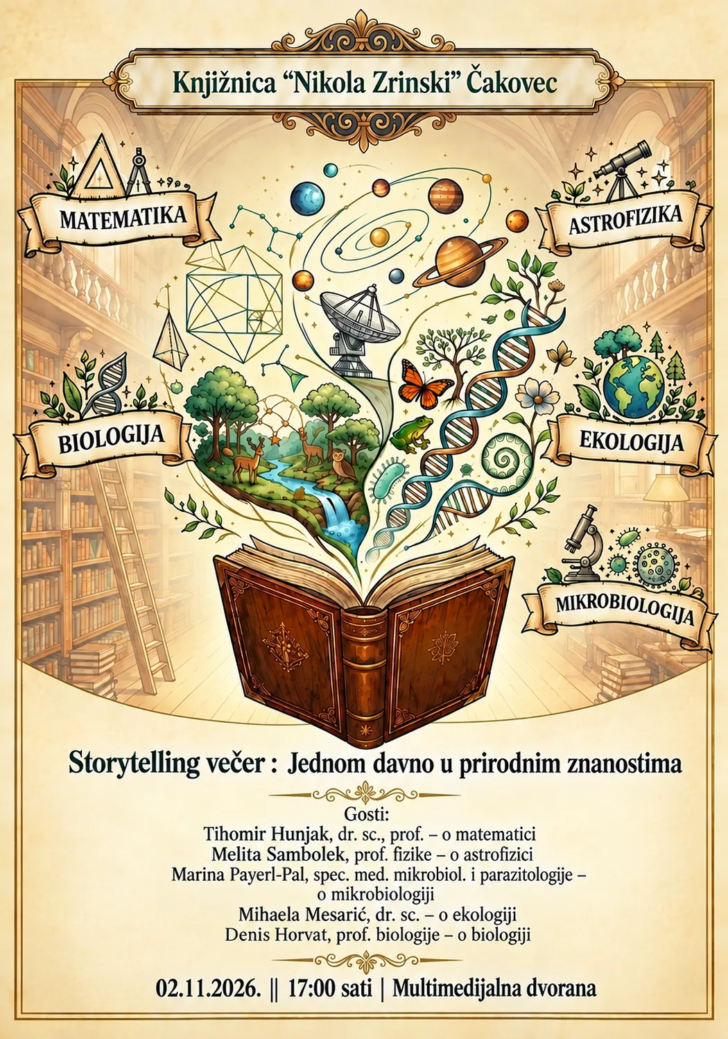 Storytelling večer "Jednom davno... u prirodnim znanostima"